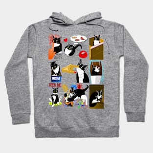 Cute Tuxedo Cat The Nelson Collection Copyright TeAnne Hoodie